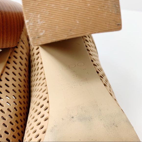 Aldo Thiasa Perforated Mule Heel in Nude - Picture 6 of 7